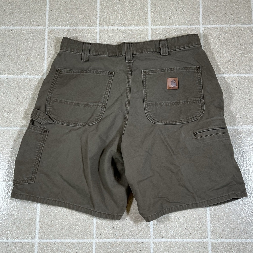Carhartt B144LBR  Canvas Carpenter Work Shorts Men 32 Y2K Paratrooper Utility